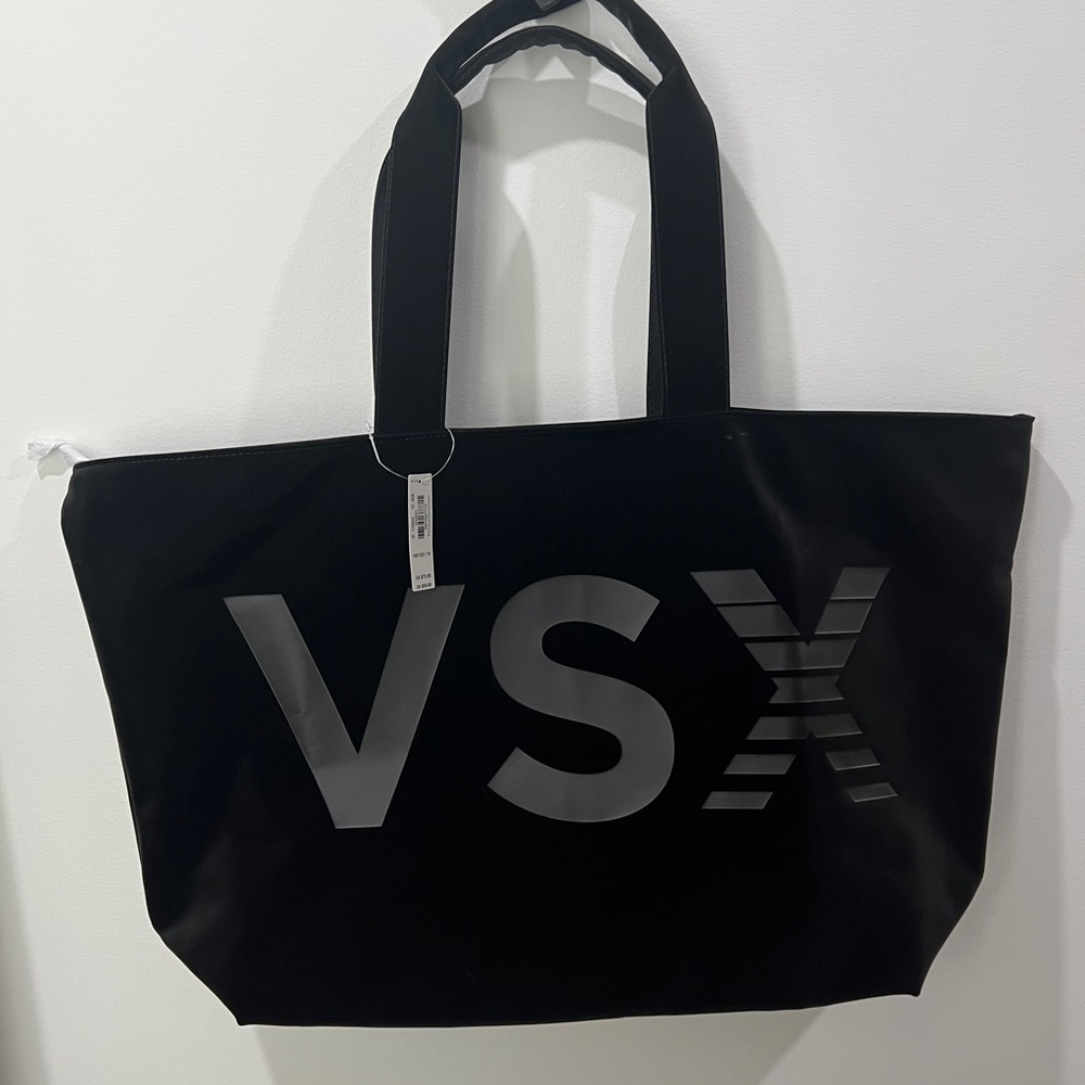 Victoria's Secret Black and Gray VSX Tote